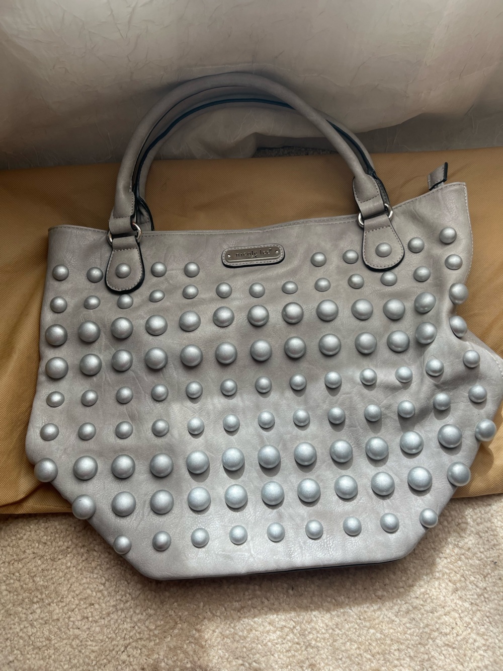 Nicole Lee Silver Studded Tote